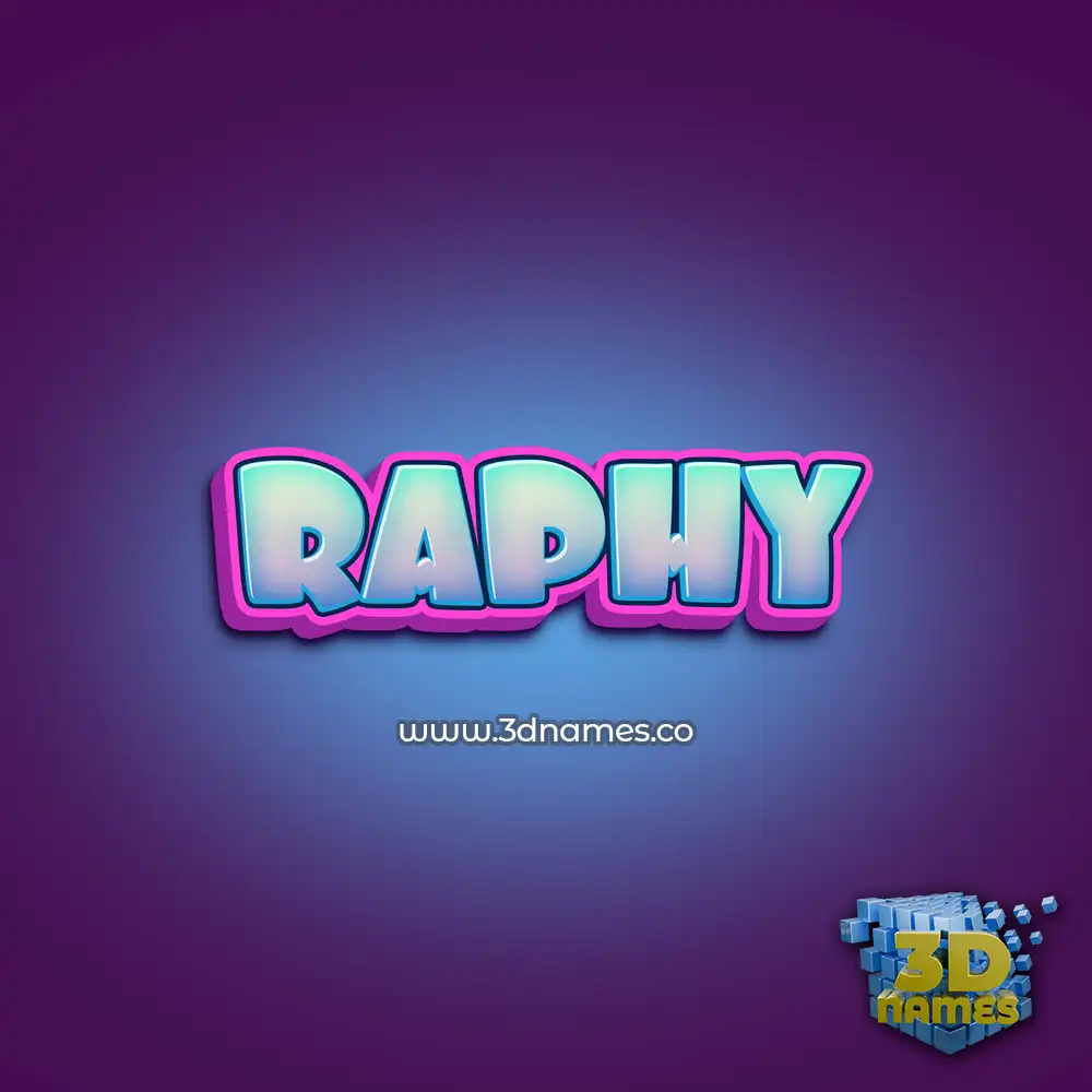 raphy in Phat Purple style - 3D name wallpaper