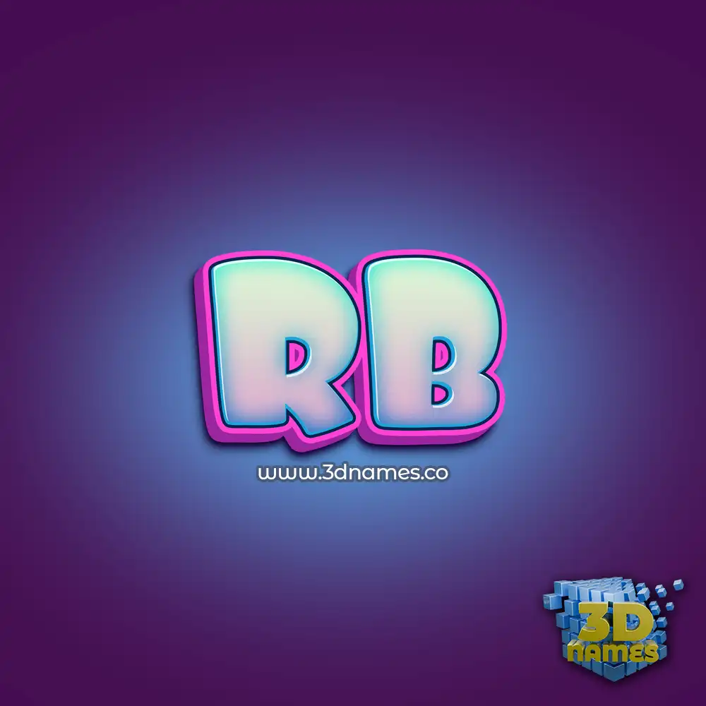 rb in Phat Purple style - 3D name wallpaper