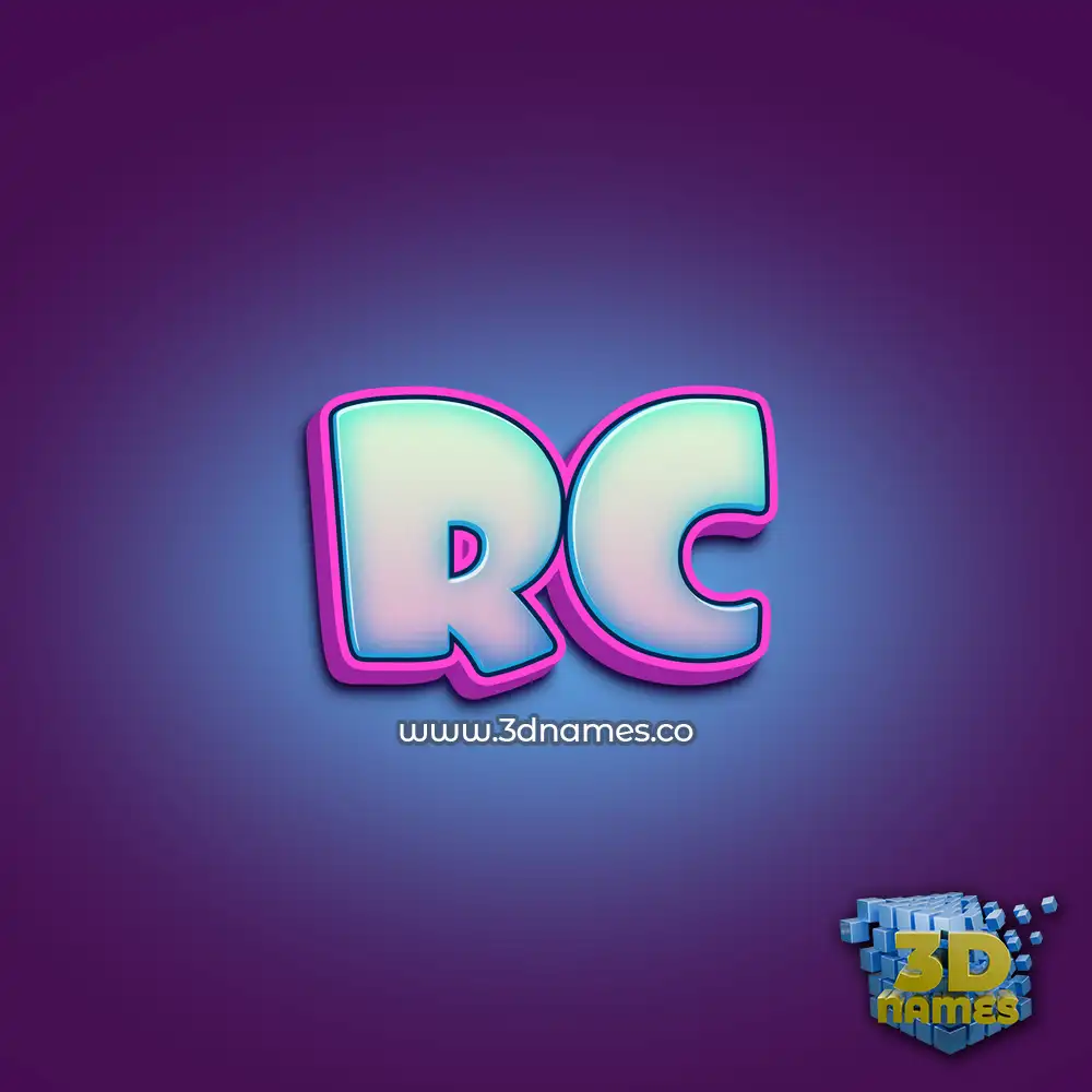 rc in Phat Purple style - 3D name wallpaper