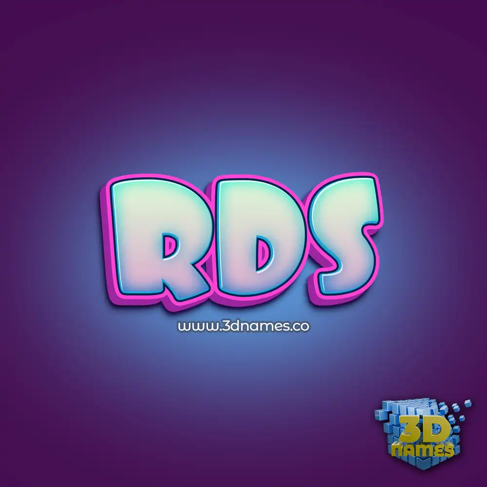 rds in Phat Purple style - 3D name wallpaper