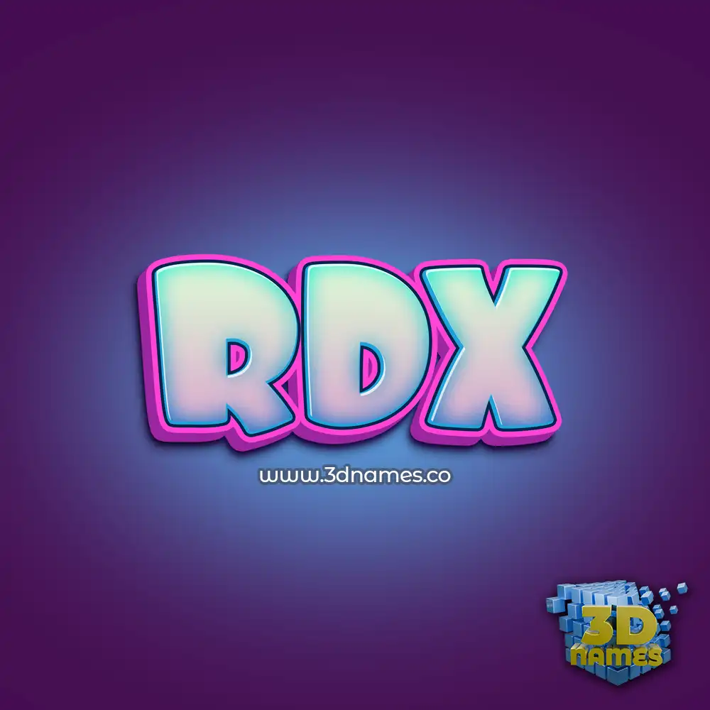 rdx in Phat Purple style - 3D name wallpaper