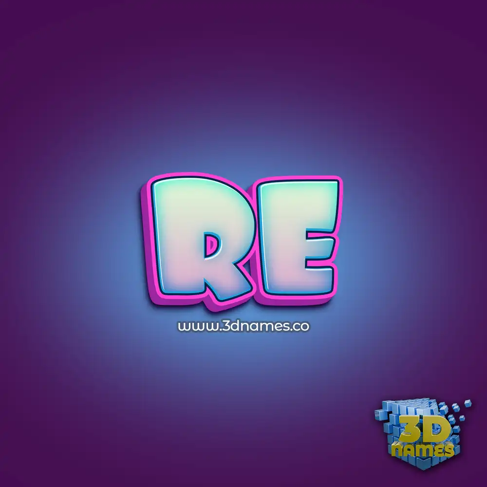 re in Phat Purple style - 3D name wallpaper