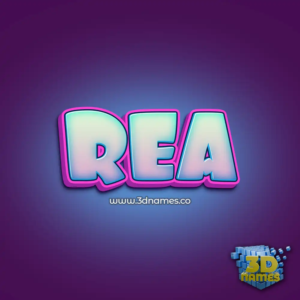 rea in Phat Purple style - 3D name wallpaper