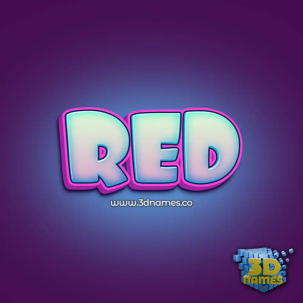 red in Phat Purple style - 3D name wallpaper