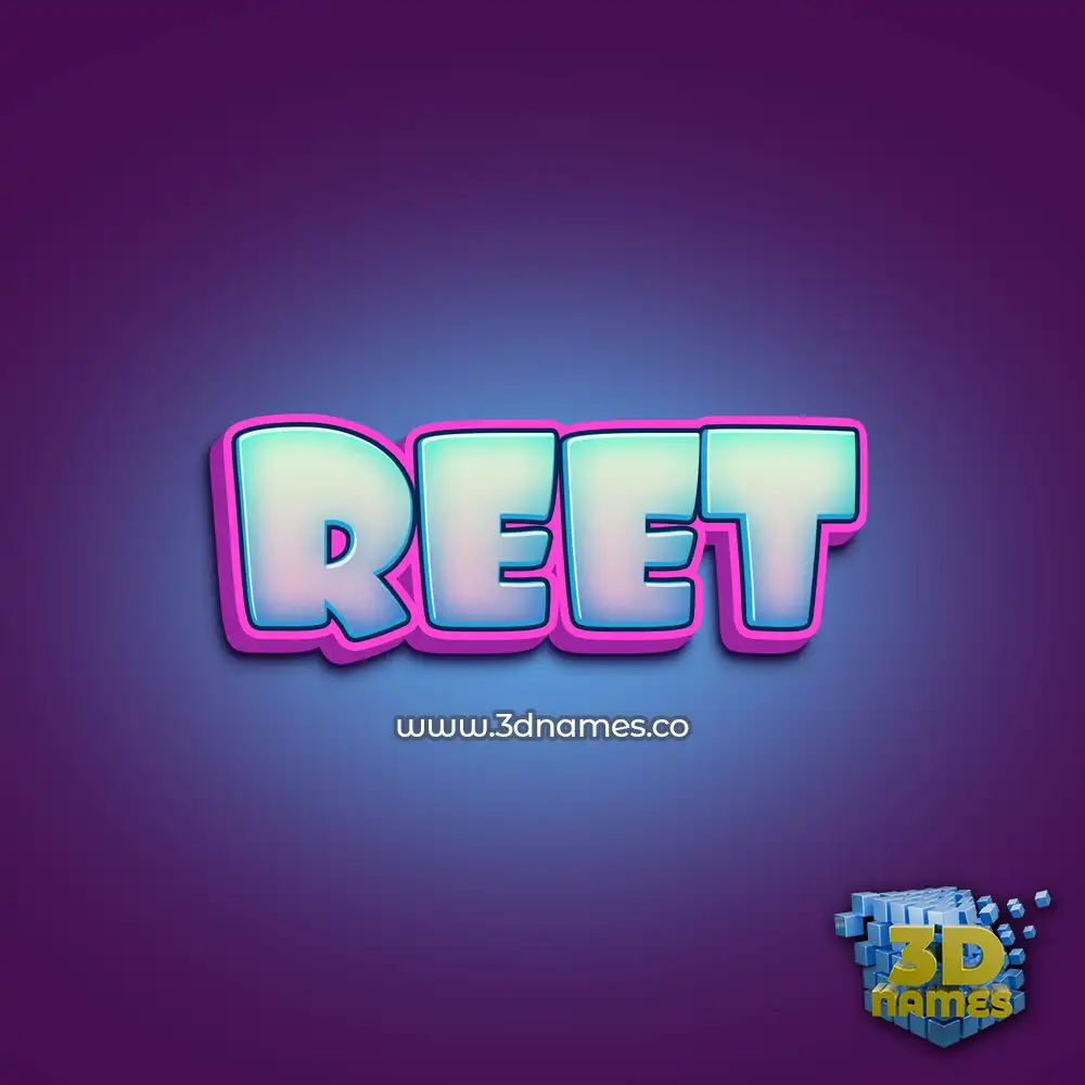 reet in Phat Purple style - 3D name wallpaper