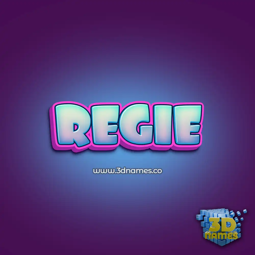 regie in Phat Purple style - 3D name wallpaper