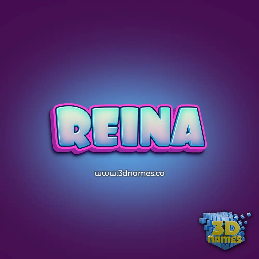 reina in Phat Purple style - 3D name wallpaper
