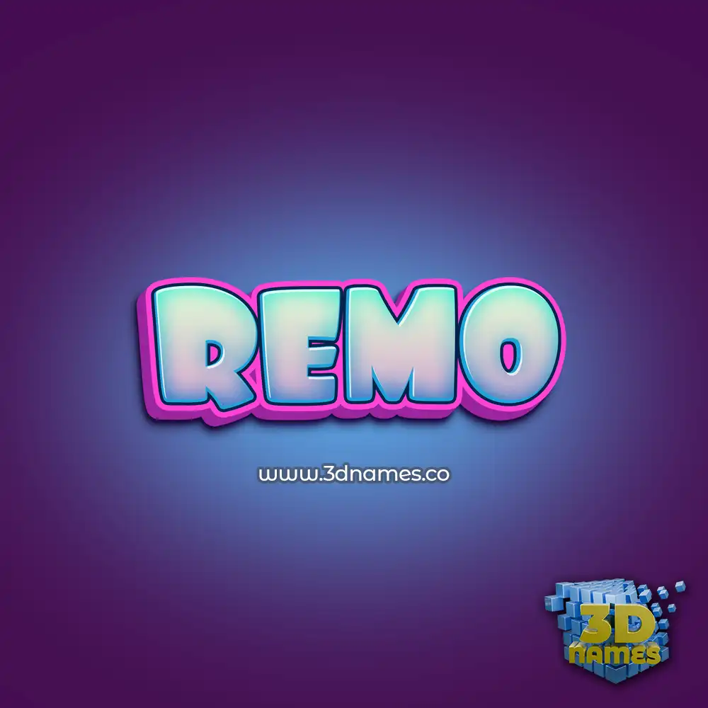 remo in Phat Purple style - 3D name wallpaper