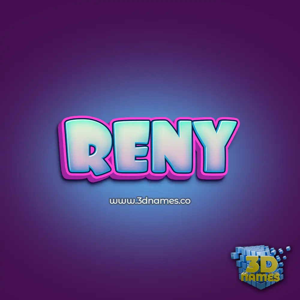 reny in Phat Purple style - 3D name wallpaper