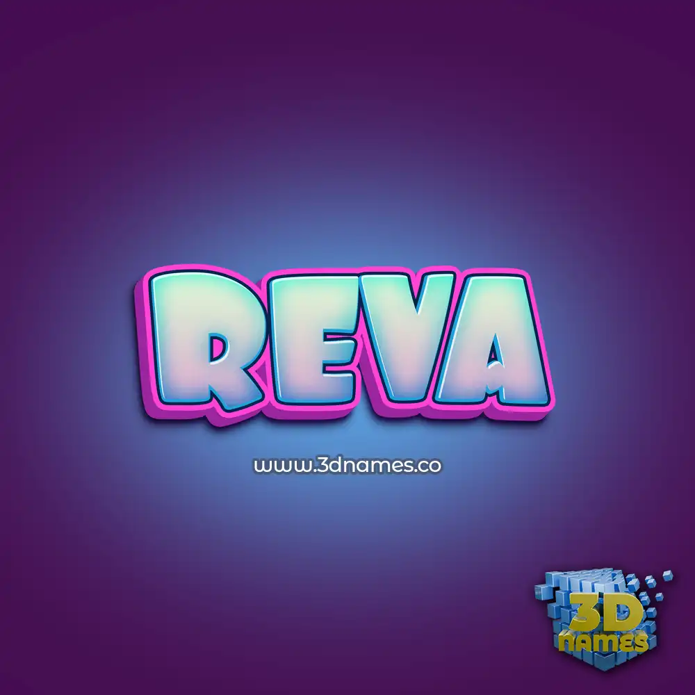 reva in Phat Purple style - 3D name wallpaper