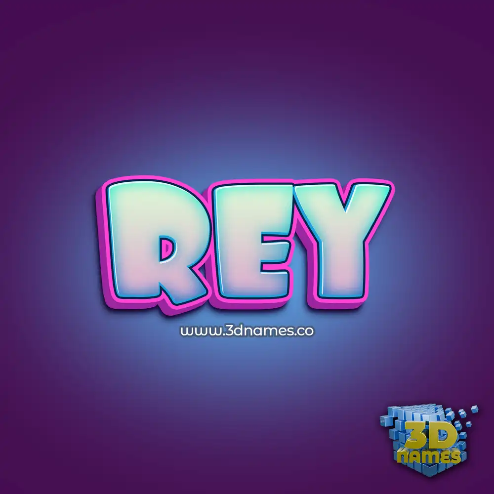 rey in Phat Purple style - 3D name wallpaper