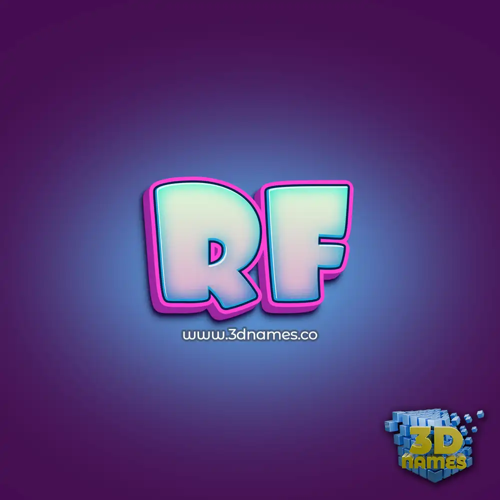 rf in Phat Purple style - 3D name wallpaper