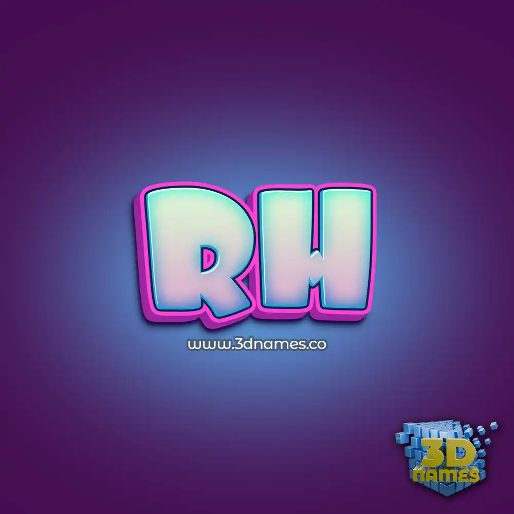rh in Phat Purple style - 3D name wallpaper