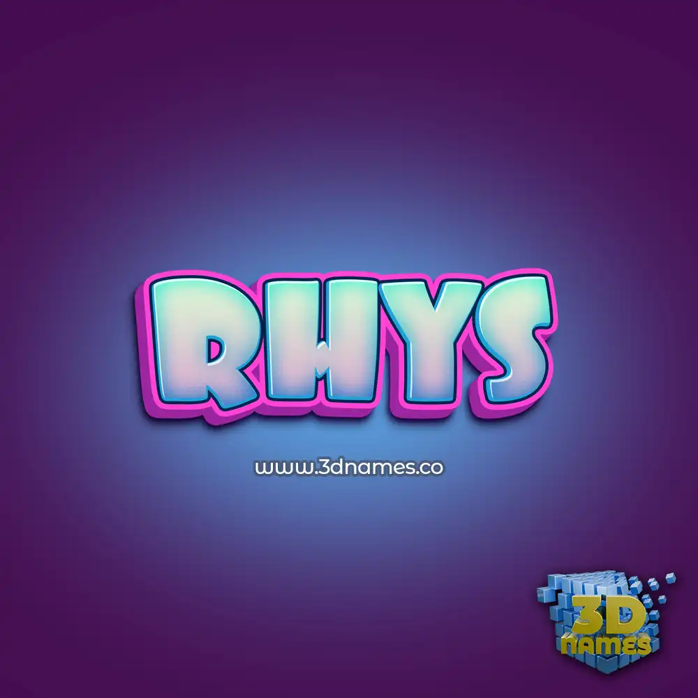 rhys in Phat Purple style - 3D name wallpaper