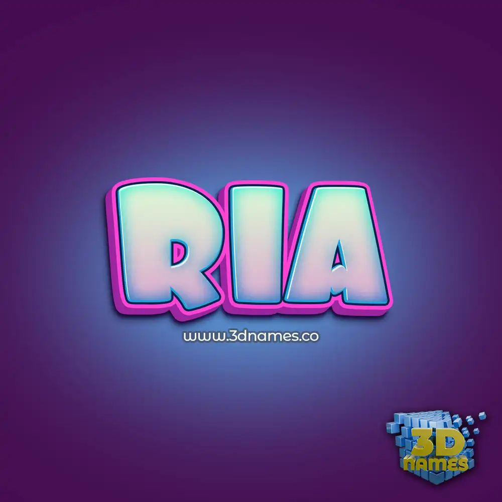 ria in Phat Purple style - 3D name wallpaper
