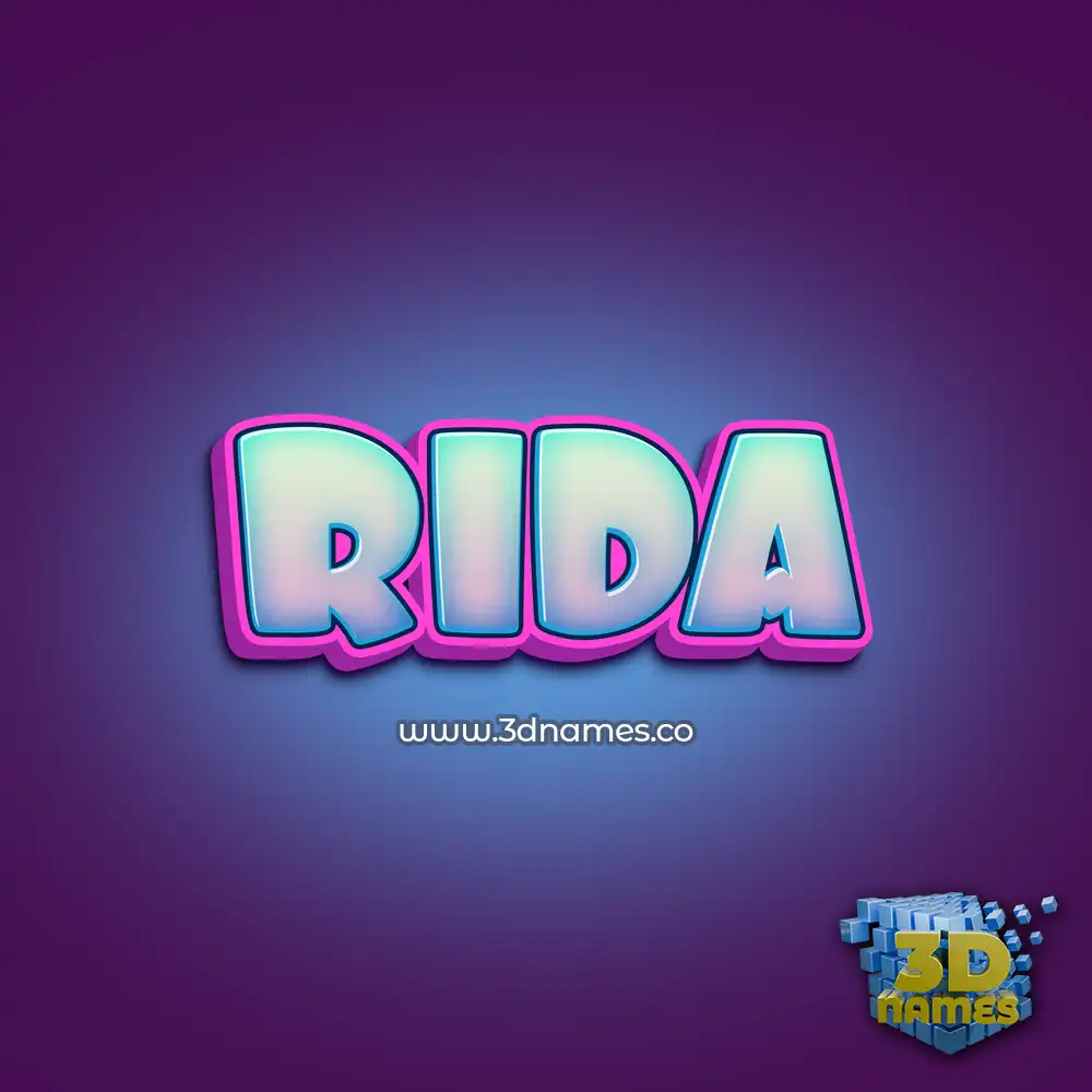 rida in Phat Purple style - 3D name wallpaper