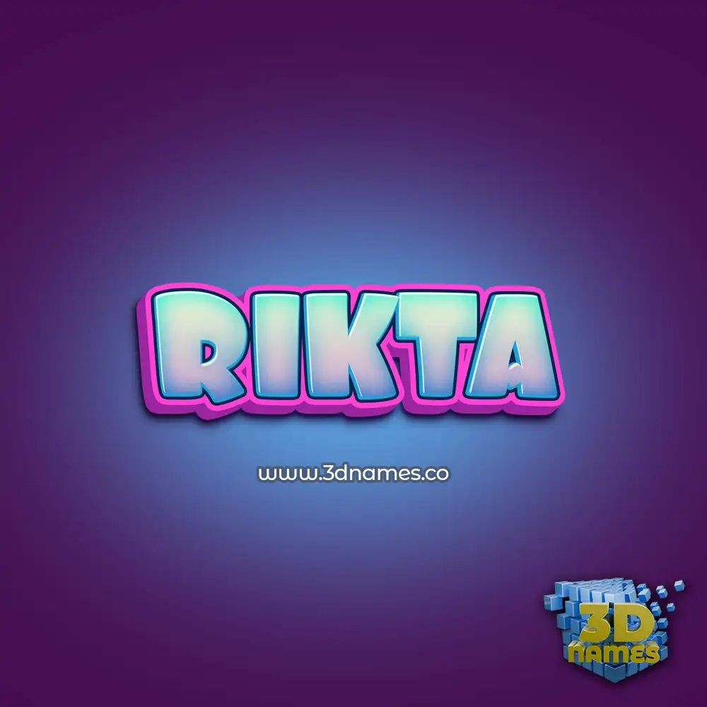 rikta in Phat Purple style - 3D name wallpaper