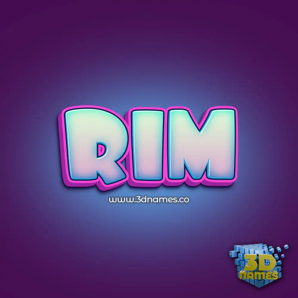 rim in Phat Purple style - 3D name wallpaper