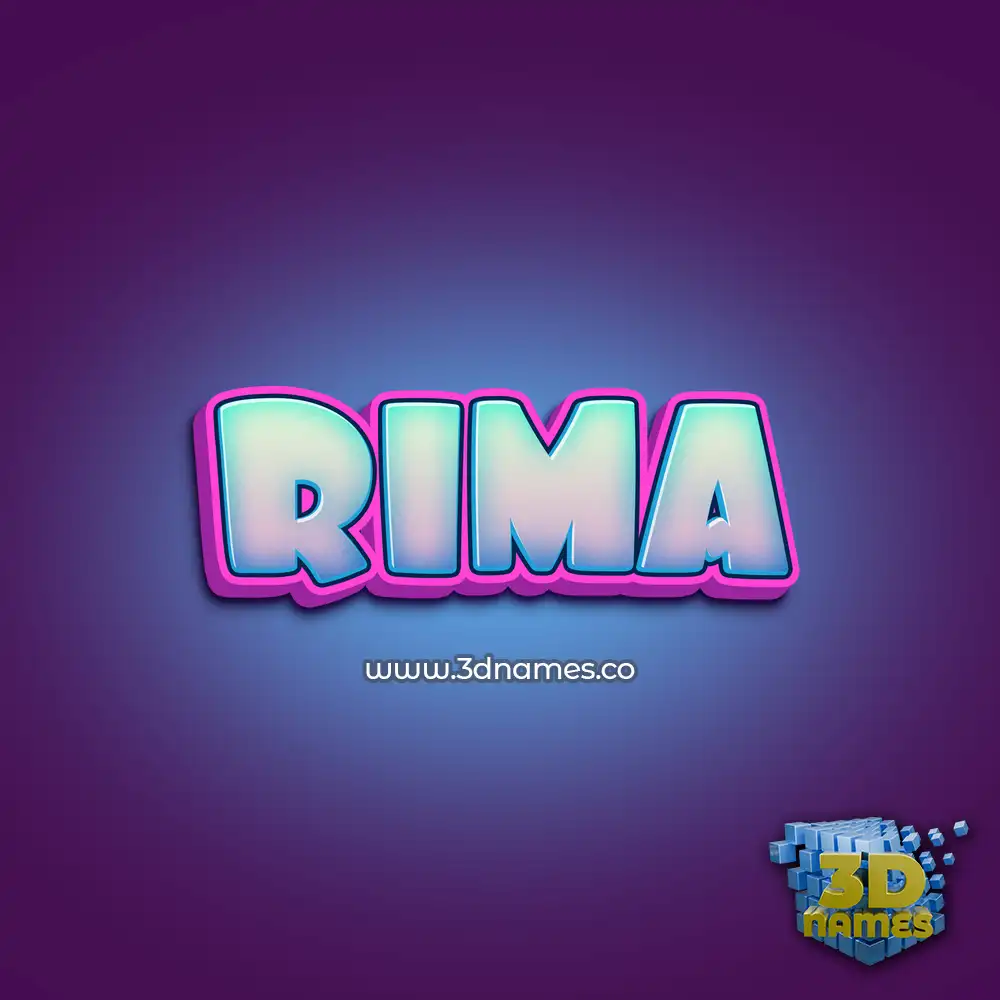rima in Phat Purple style - 3D name wallpaper