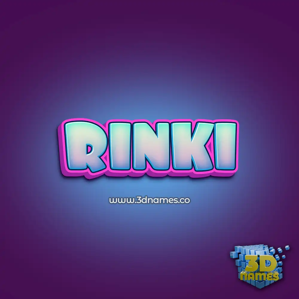 rinki in Phat Purple style - 3D name wallpaper
