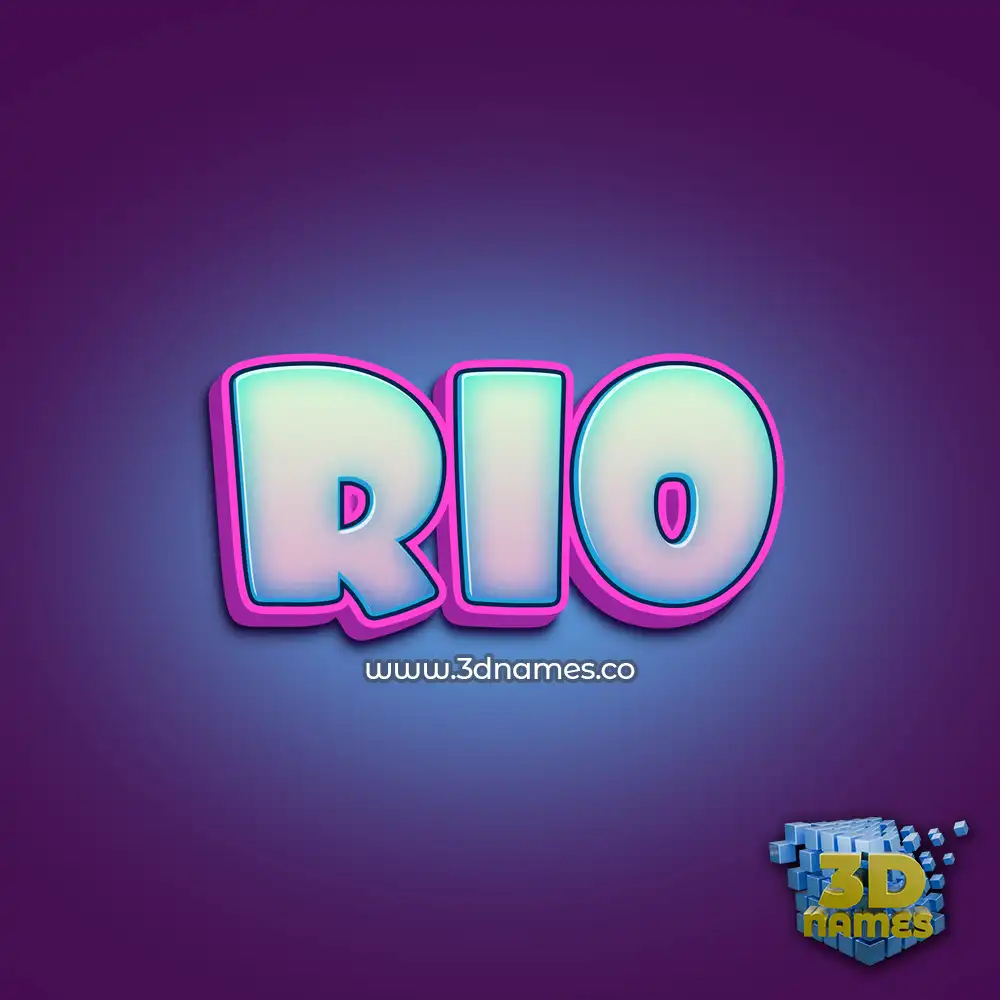 rio in Phat Purple style - 3D name wallpaper