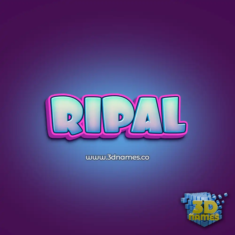 ripal in Phat Purple style - 3D name wallpaper