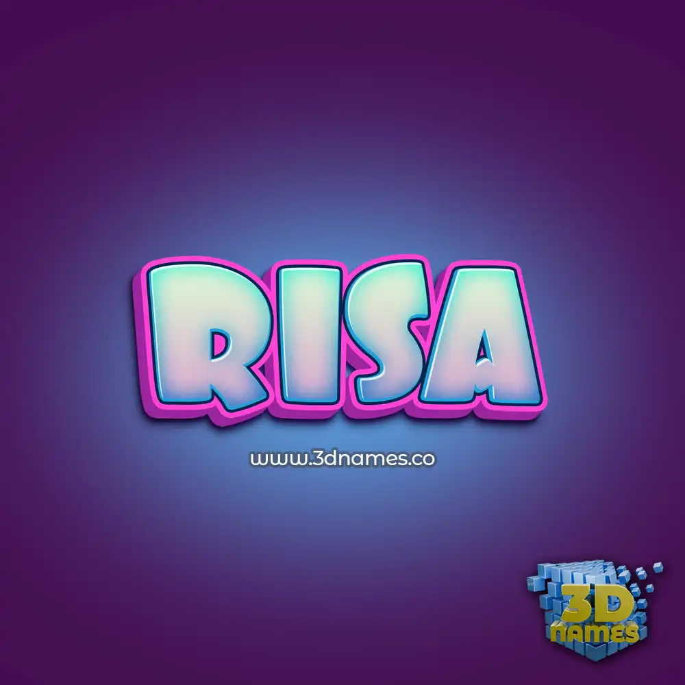 risa in Phat Purple style - 3D name wallpaper