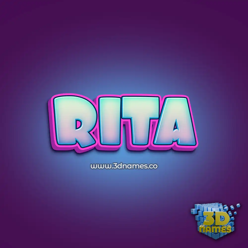 rita in Phat Purple style - 3D name wallpaper