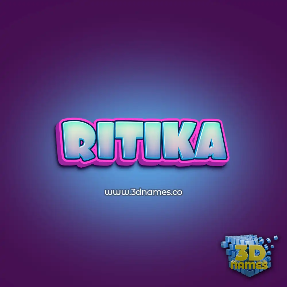 ritika in Phat Purple style - 3D name wallpaper