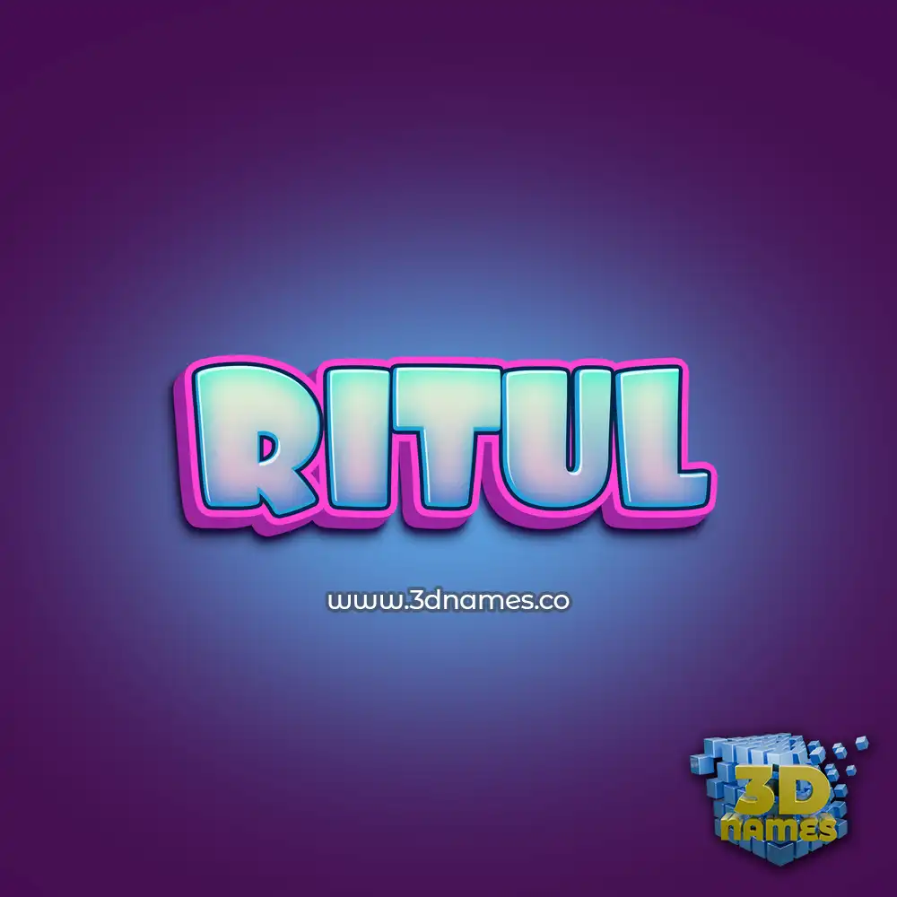 ritul in Phat Purple style - 3D name wallpaper