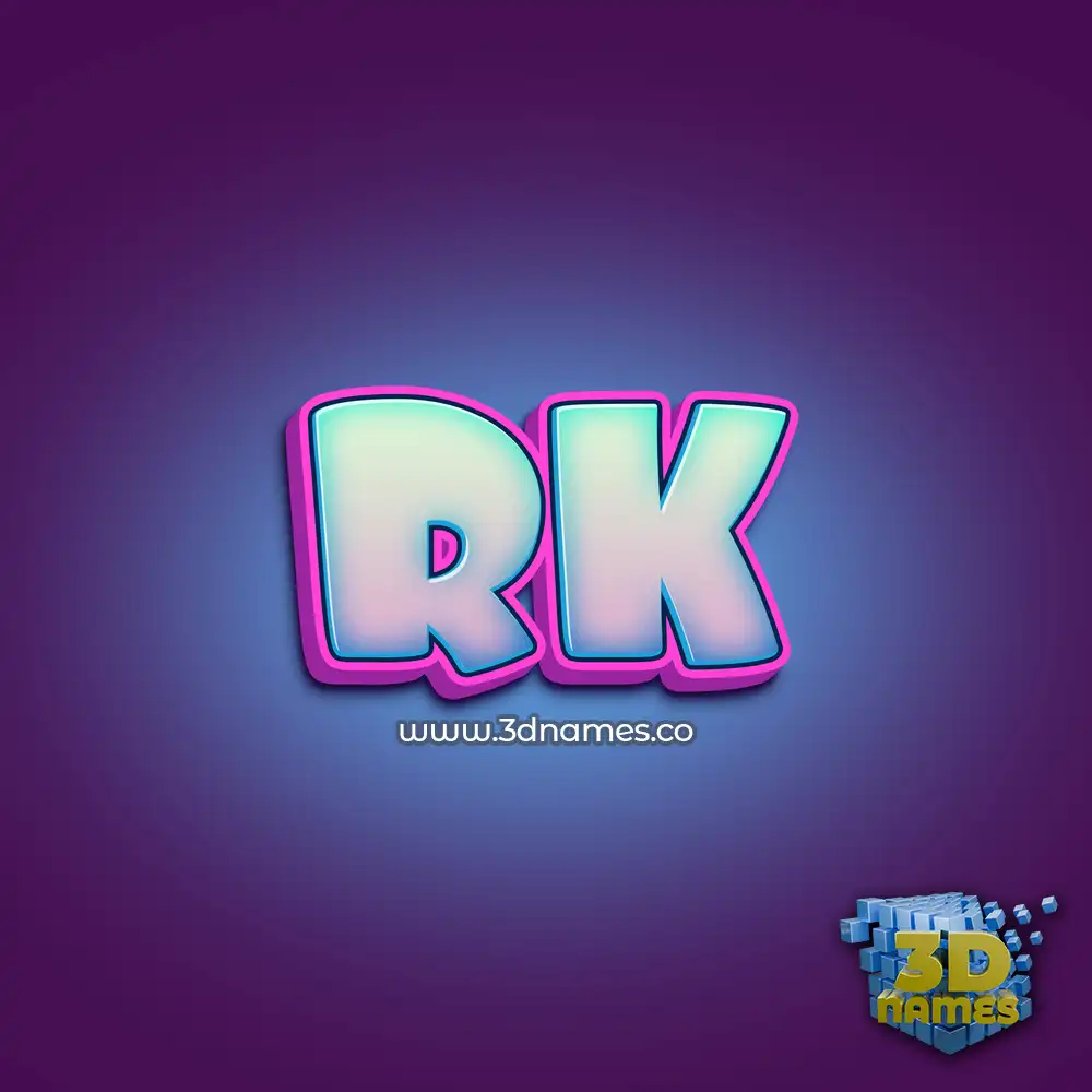 rk in Phat Purple style - 3D name wallpaper