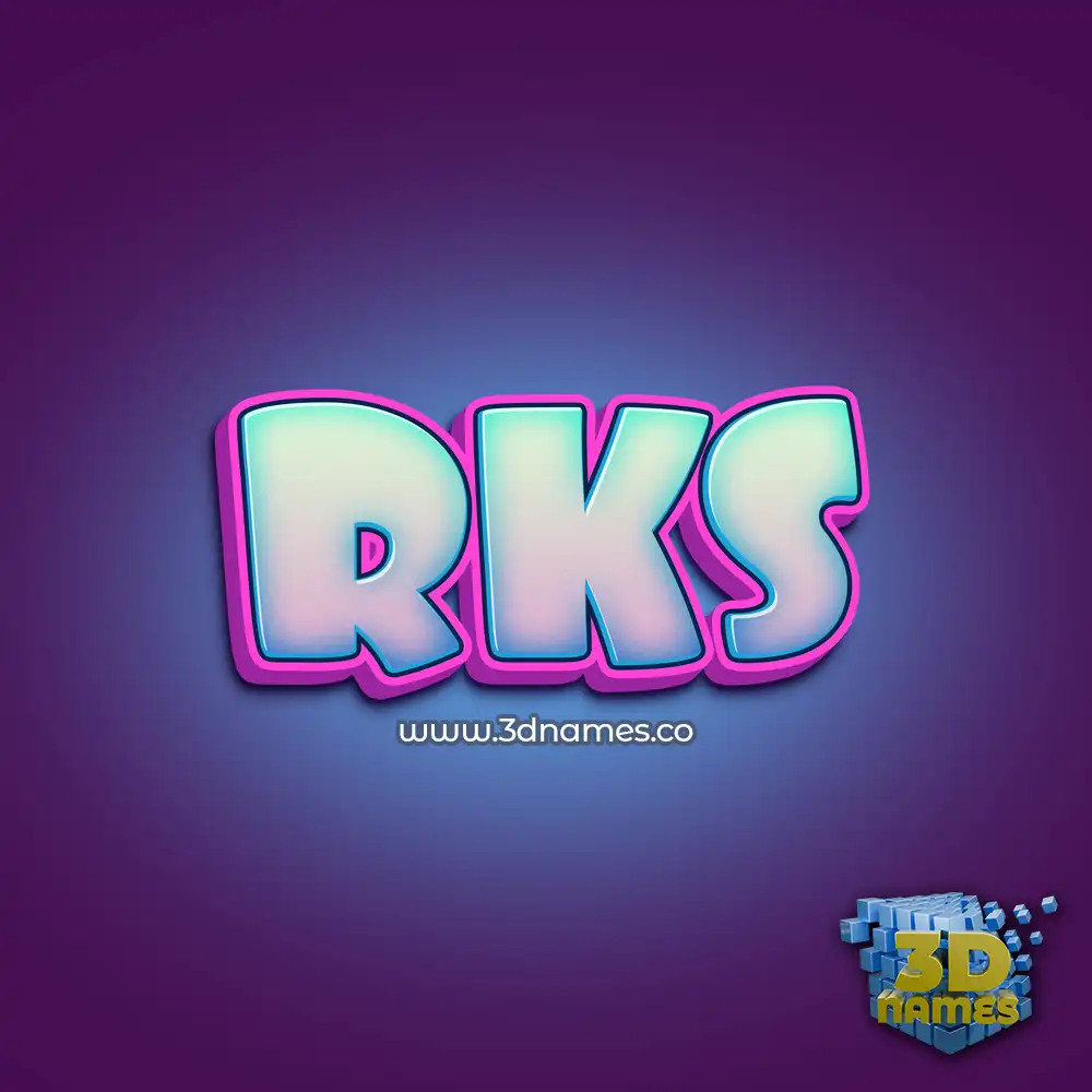 rks in Phat Purple style - 3D name wallpaper