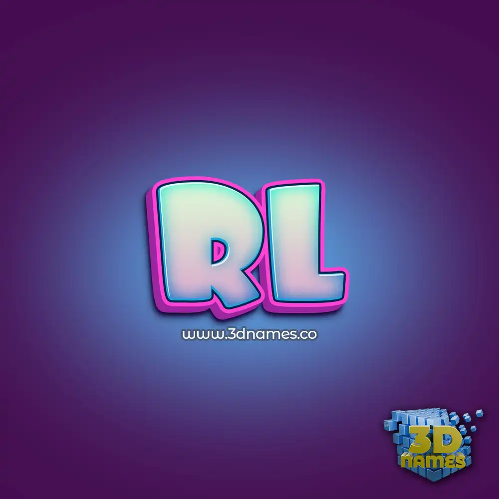 rl in Phat Purple style - 3D name wallpaper