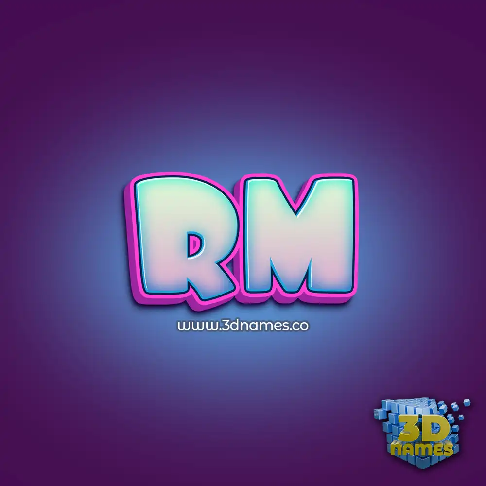 rm in Phat Purple style - 3D name wallpaper
