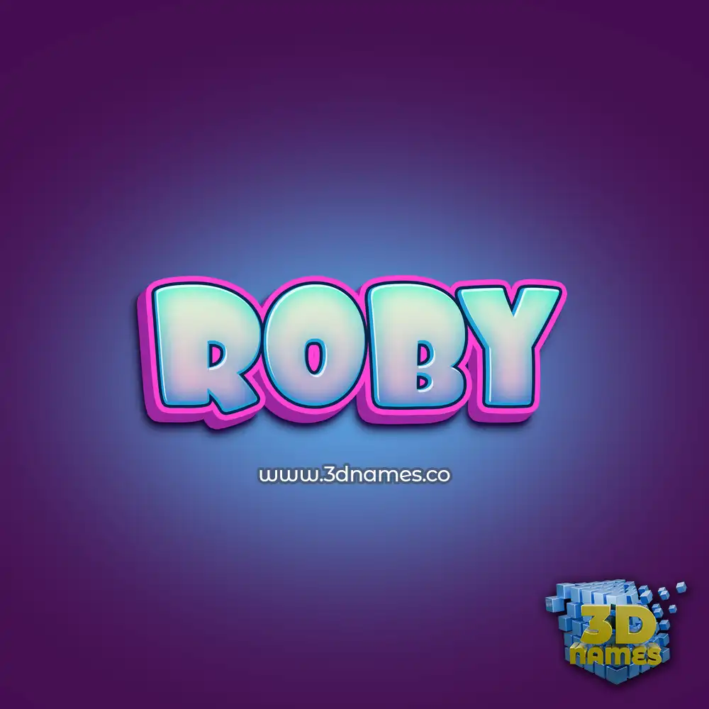 roby in Phat Purple style - 3D name wallpaper