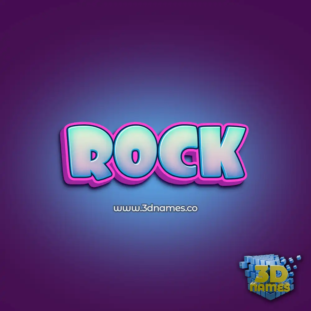 rock in Phat Purple style - 3D name wallpaper