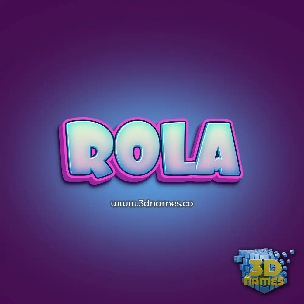 rola in Phat Purple style - 3D name wallpaper