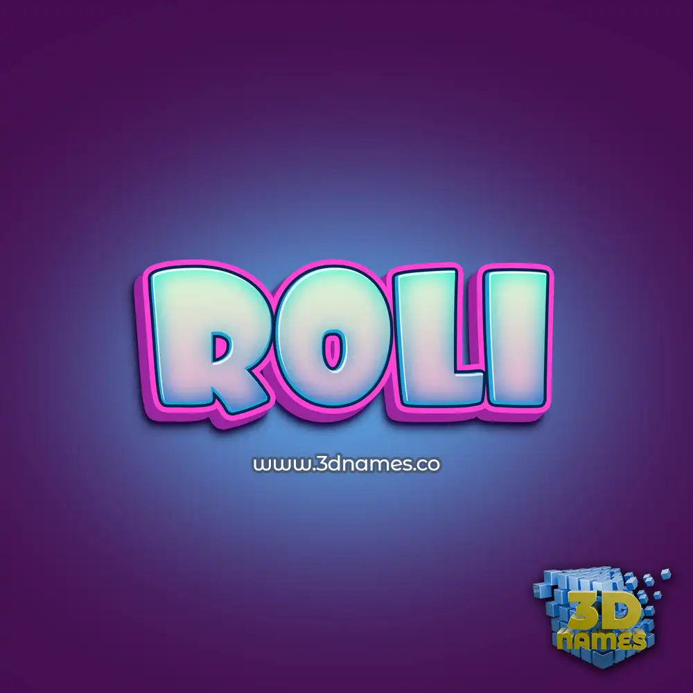 roli in Phat Purple style - 3D name wallpaper