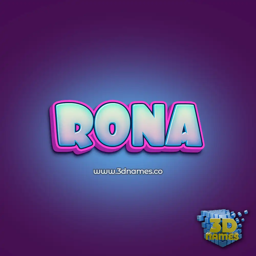 rona in Phat Purple style - 3D name wallpaper