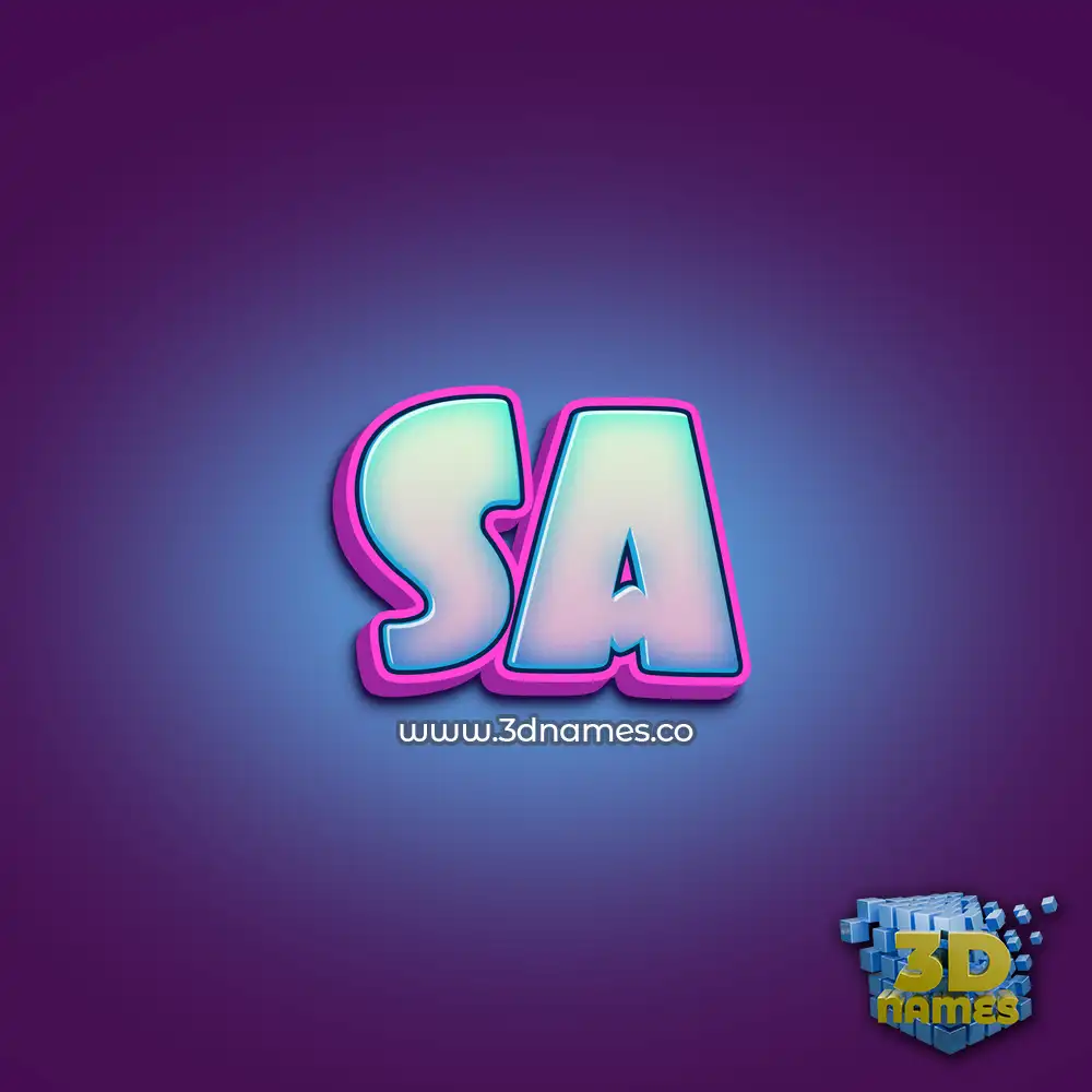 sa in Phat Purple style - 3D name wallpaper