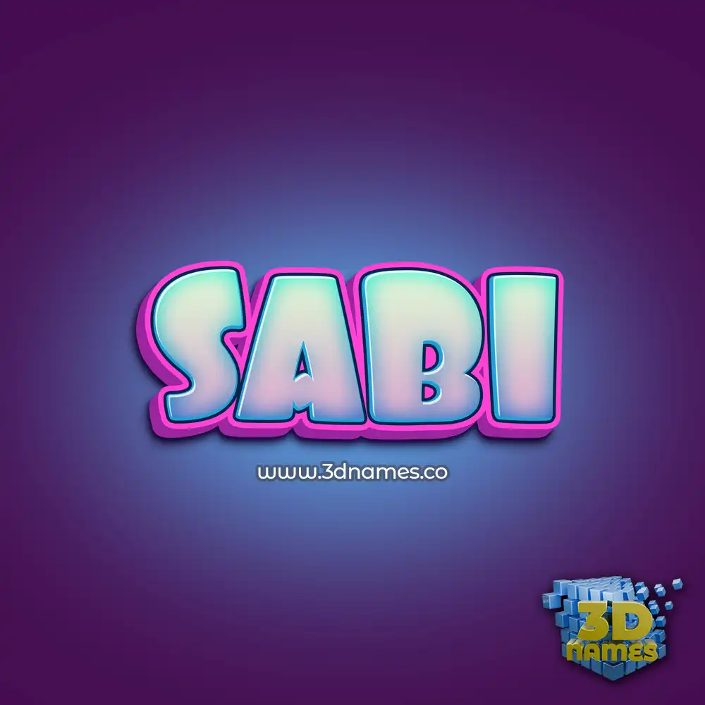 sabi in Phat Purple style - 3D name wallpaper
