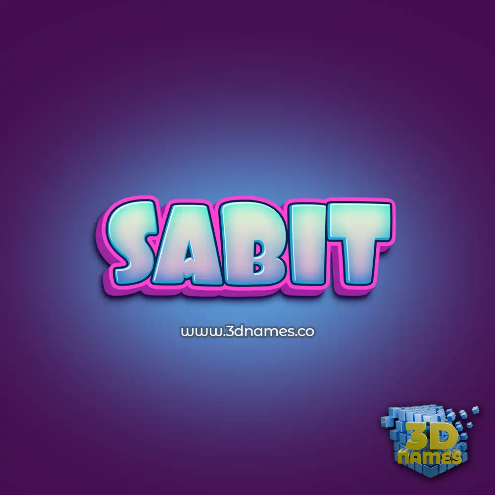 sabit in Phat Purple style - 3D name wallpaper