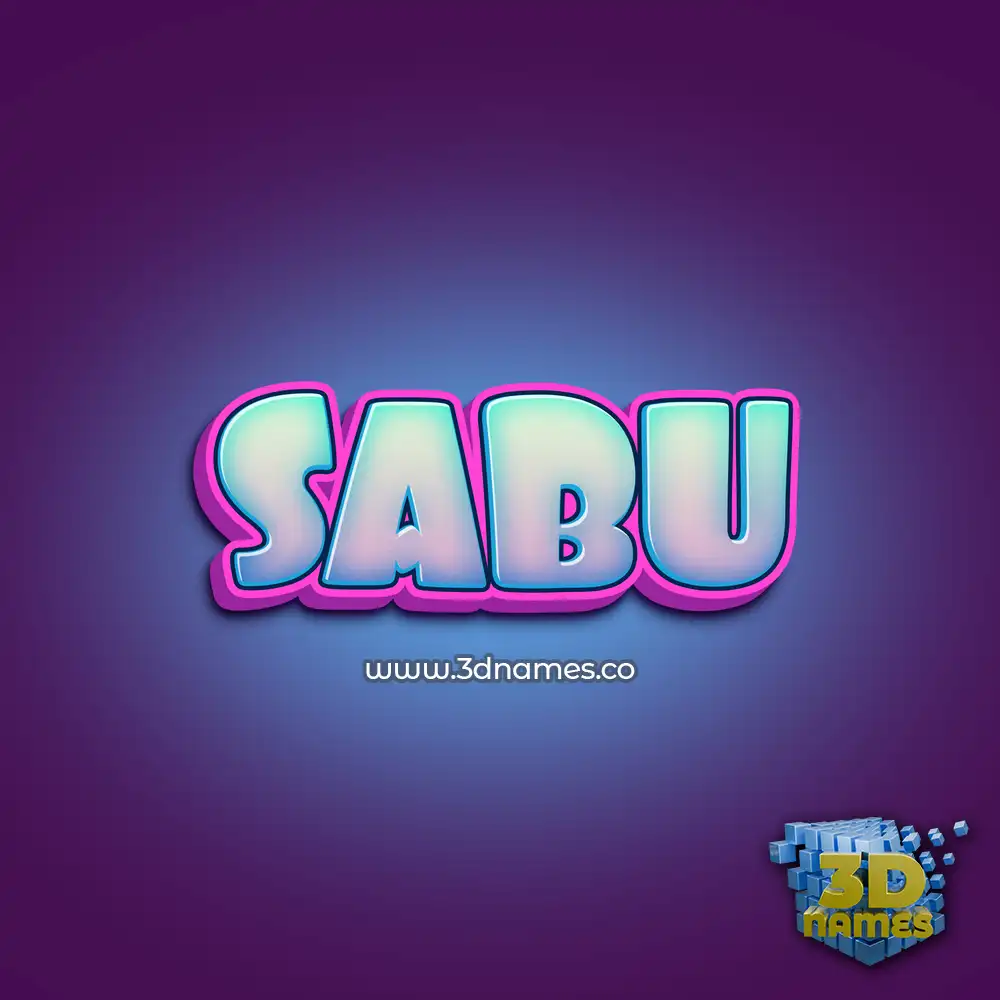 sabu in Phat Purple style - 3D name wallpaper