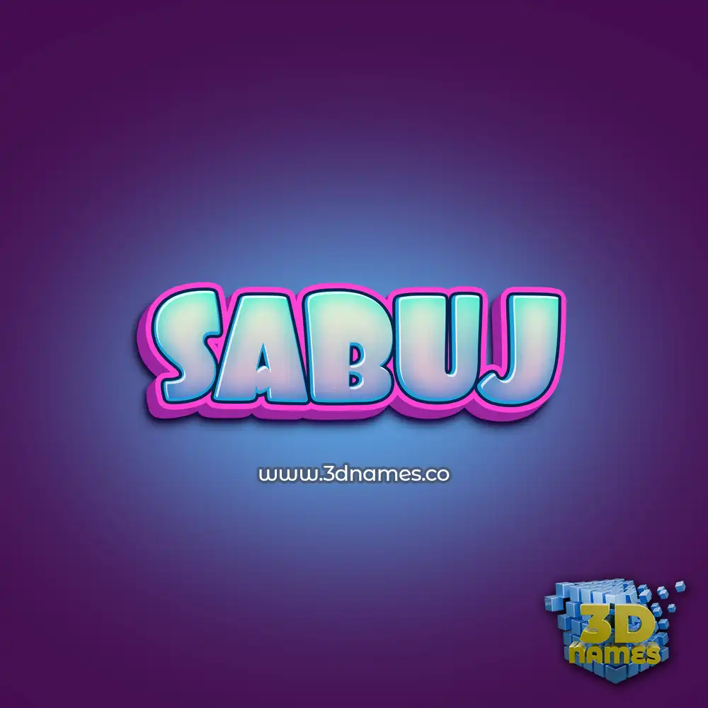 sabuj in Phat Purple style - 3D name wallpaper