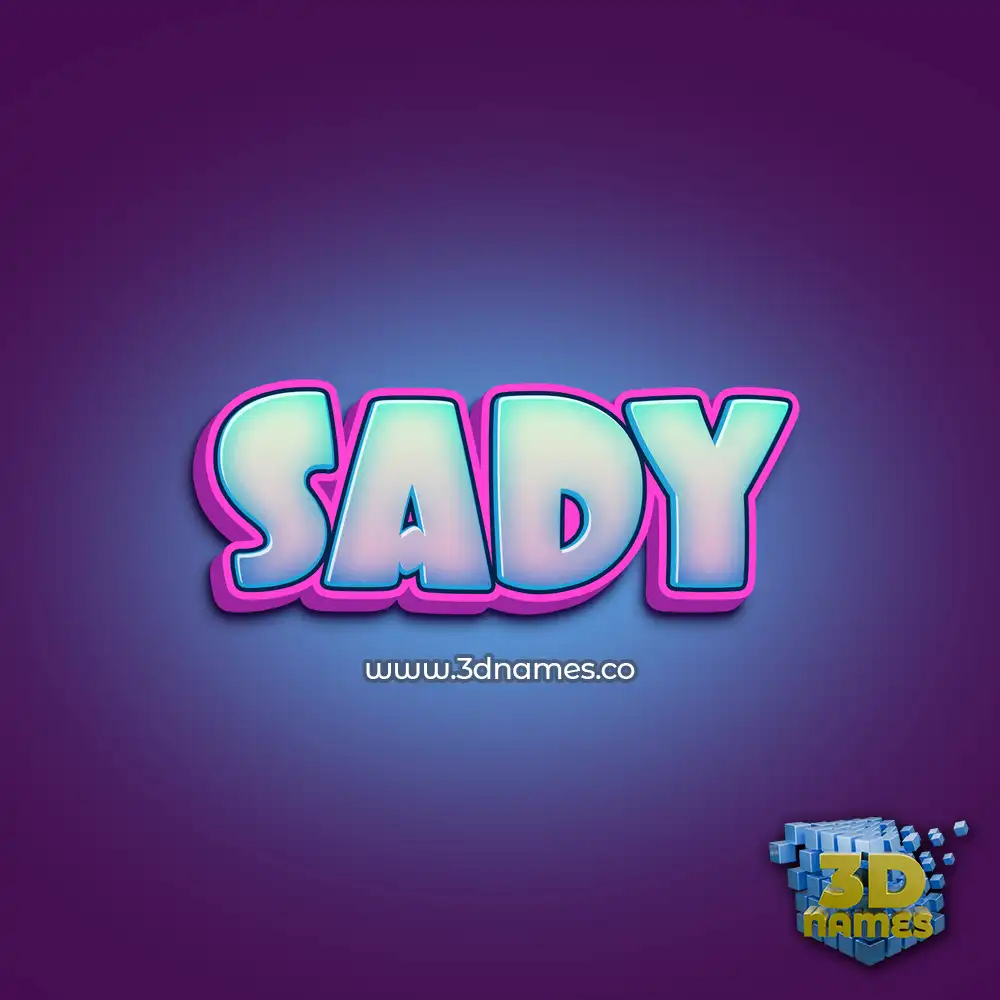 sady in Phat Purple style - 3D name wallpaper