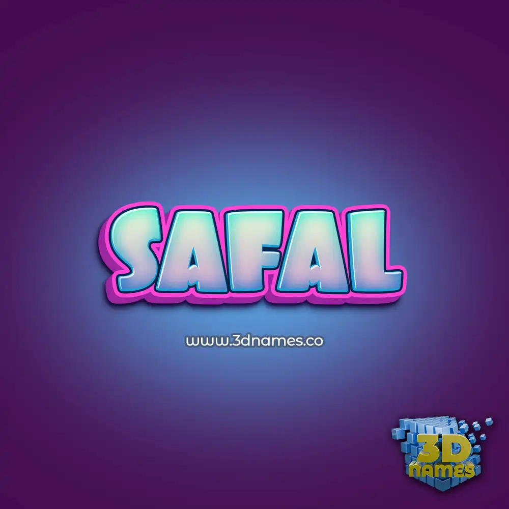 safal in Phat Purple style - 3D name wallpaper