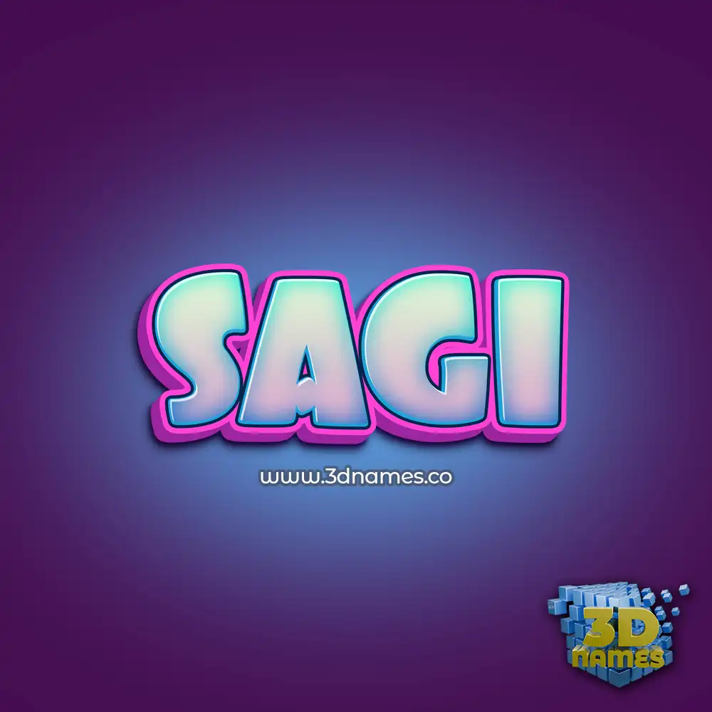 sagi in Phat Purple style - 3D name wallpaper