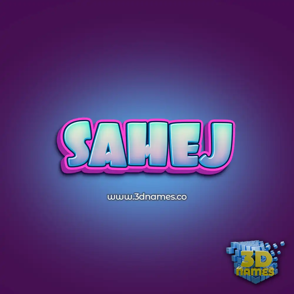 sahej in Phat Purple style - 3D name wallpaper