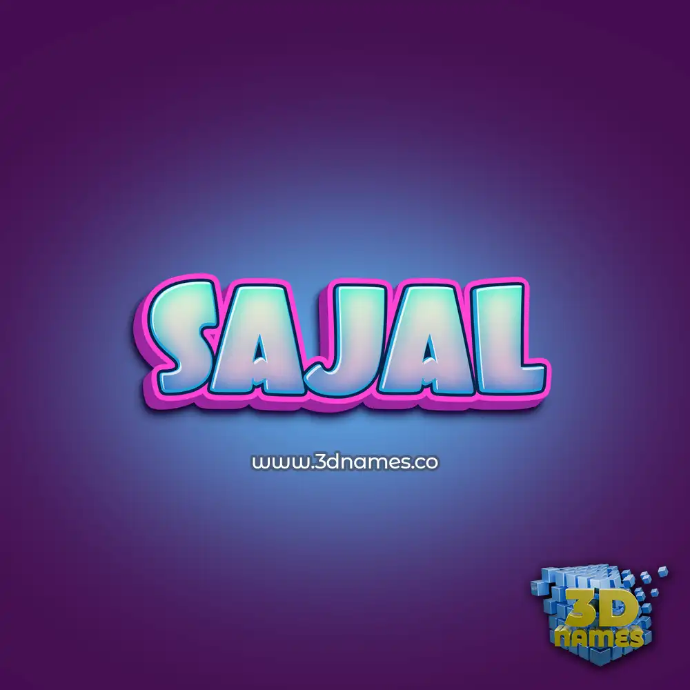 sajal in Phat Purple style - 3D name wallpaper