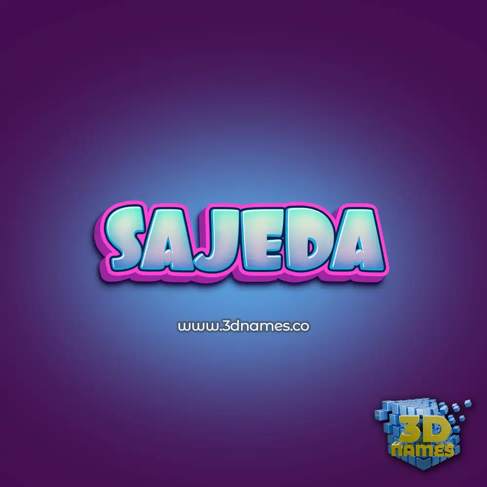 sajeda in Phat Purple style - 3D name wallpaper